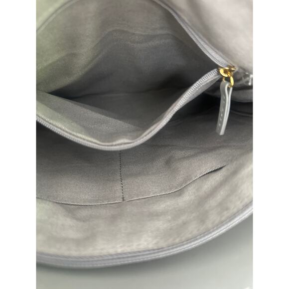 JOY & IMAN Tassel Real Leather Handbag Tote with Fabric Insert, Black New - Picture 4 of 6